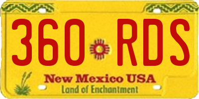NM license plate 360RDS
