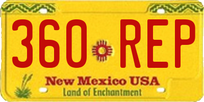NM license plate 360REP