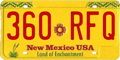 NM license plate 360RFQ