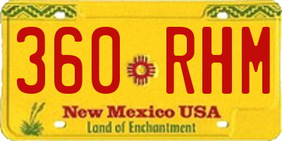 NM license plate 360RHM