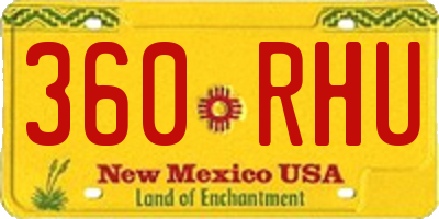 NM license plate 360RHU