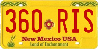 NM license plate 360RIS