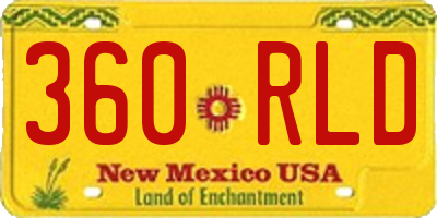 NM license plate 360RLD