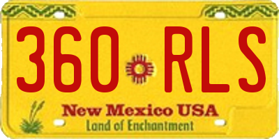 NM license plate 360RLS