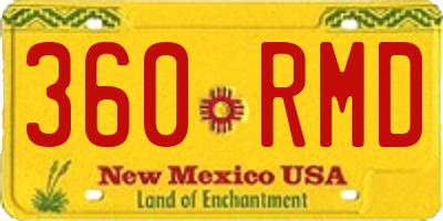 NM license plate 360RMD