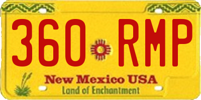 NM license plate 360RMP