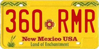 NM license plate 360RMR