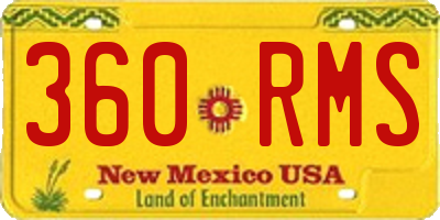 NM license plate 360RMS