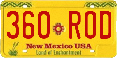 NM license plate 360ROD