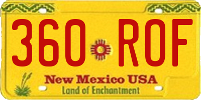 NM license plate 360ROF