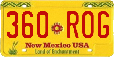 NM license plate 360ROG