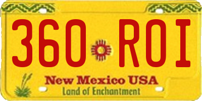 NM license plate 360ROI