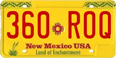 NM license plate 360ROQ