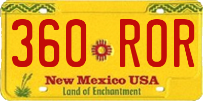 NM license plate 360ROR