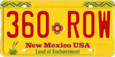NM license plate 360ROW