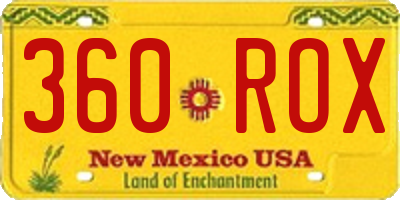 NM license plate 360ROX