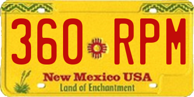 NM license plate 360RPM