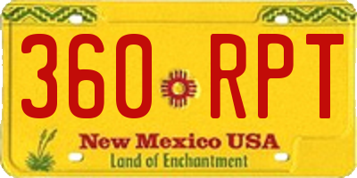 NM license plate 360RPT