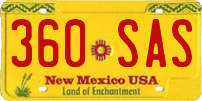 NM license plate 360SAS