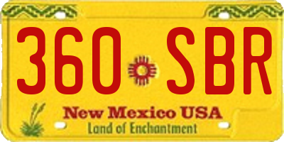 NM license plate 360SBR