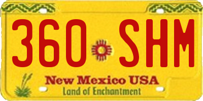 NM license plate 360SHM