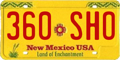 NM license plate 360SHO