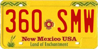 NM license plate 360SMW
