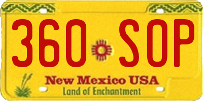 NM license plate 360SOP