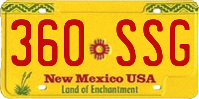 NM license plate 360SSG