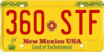 NM license plate 360STF