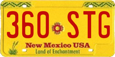 NM license plate 360STG