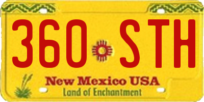 NM license plate 360STH