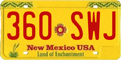 NM license plate 360SWJ