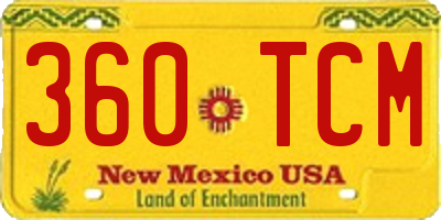 NM license plate 360TCM