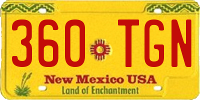 NM license plate 360TGN