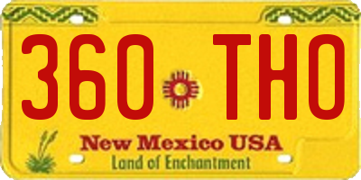 NM license plate 360THO