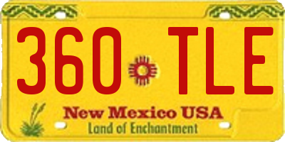 NM license plate 360TLE