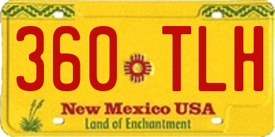 NM license plate 360TLH