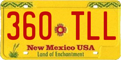 NM license plate 360TLL