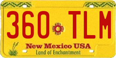 NM license plate 360TLM