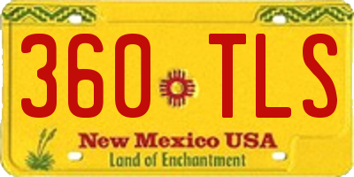 NM license plate 360TLS