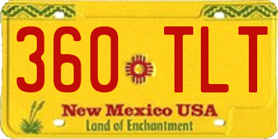 NM license plate 360TLT