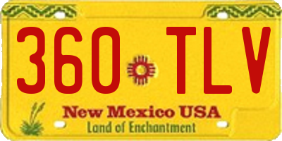 NM license plate 360TLV