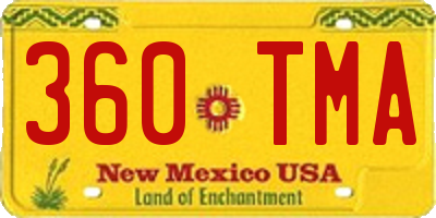 NM license plate 360TMA