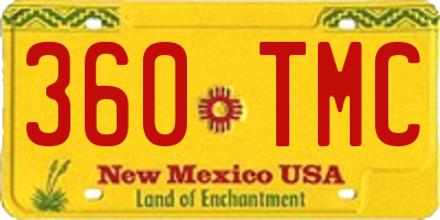 NM license plate 360TMC