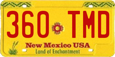 NM license plate 360TMD