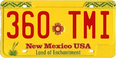 NM license plate 360TMI