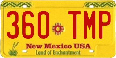 NM license plate 360TMP