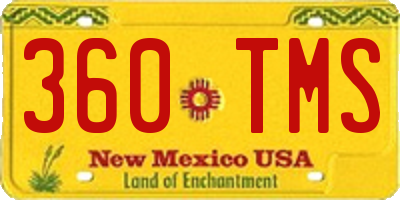 NM license plate 360TMS