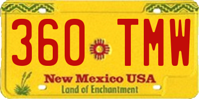 NM license plate 360TMW